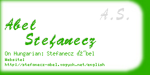 abel stefanecz business card